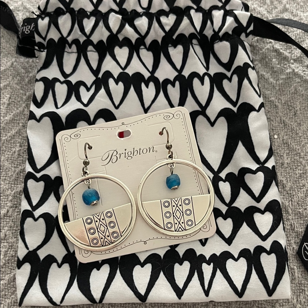 Brighton Africa Stories Earrings with Teal Beads